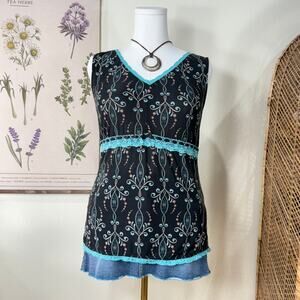 Y2k Babydoll Top Whimsigoth Fairy Grunge Dark Coquette Gyaru Boho Hippie M L